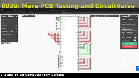 0030: More Register PCB Testing | 16-Bit Computer From Scratch