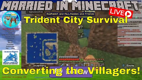 Converting the Villagers! Trident City Survival #TridentCity #MarriedInMinecraft #MiM #Minecraft