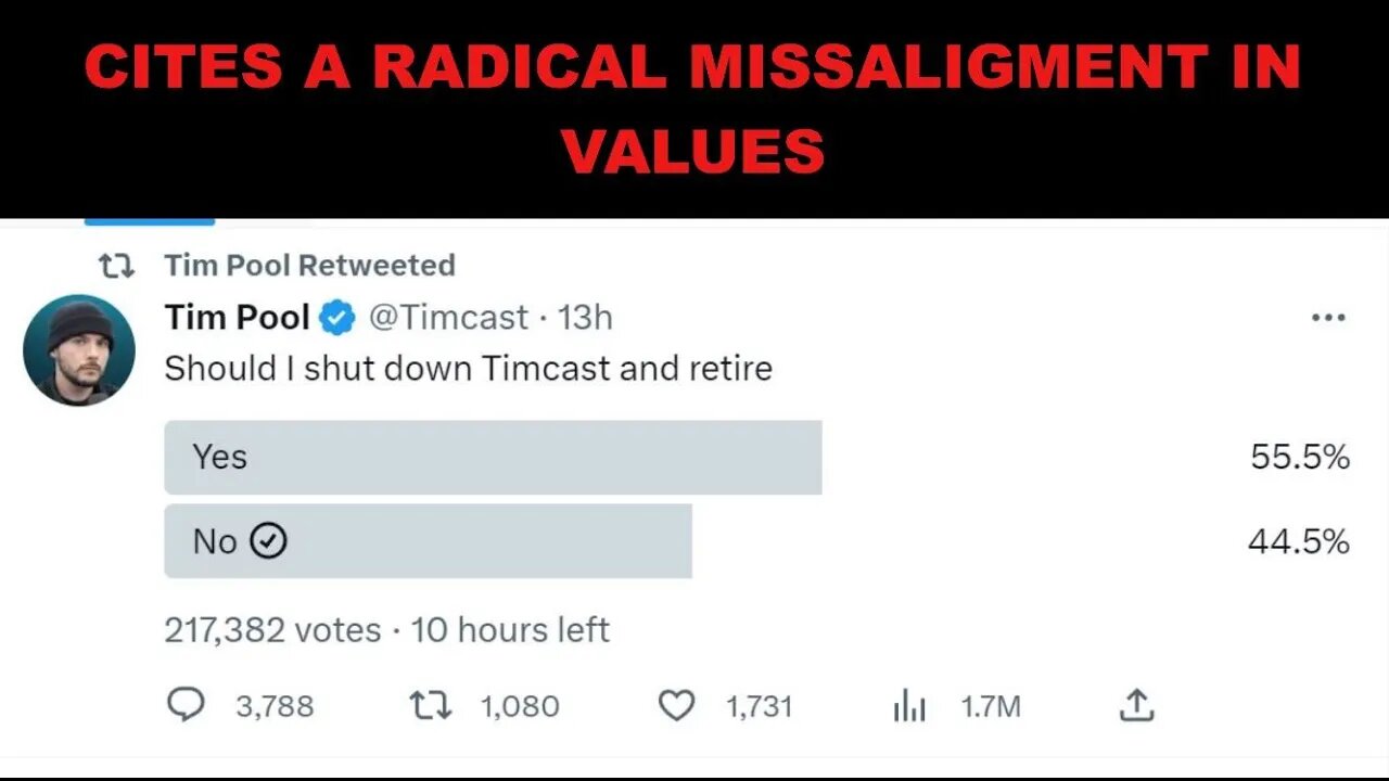 Tim Pool Considers Retiring After Recent Events