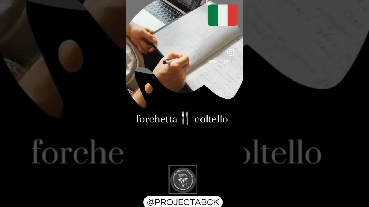 🇮🇹cutlery in Italian /Piatto