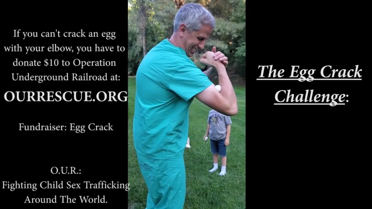 Egg Crack Challenge! If you can't do it, you get to donate $10 to OURRESCUE.ORG .