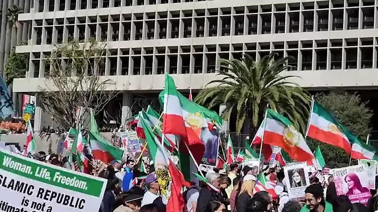 The planned demonstration is continuing in the Downtown Los Angeles Area.