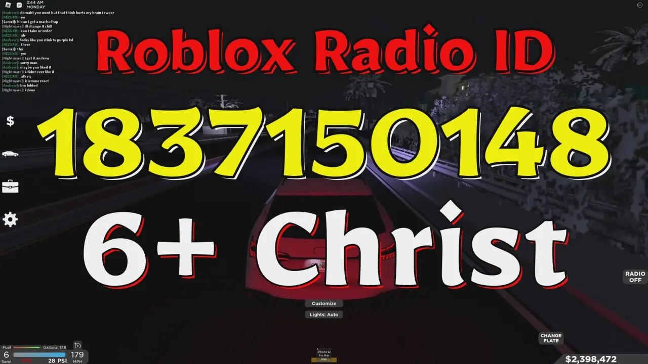 Christ Roblox Radio Codes/IDs