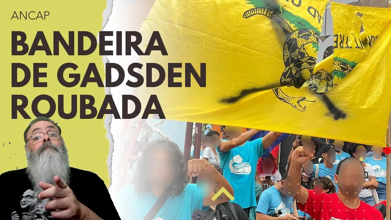 ESTUDANTES roubam e destroem BANDEIRA de GADSDEN de outros ESTUDANTES da UNIÃO JUVENTUDE e LIBERDADE