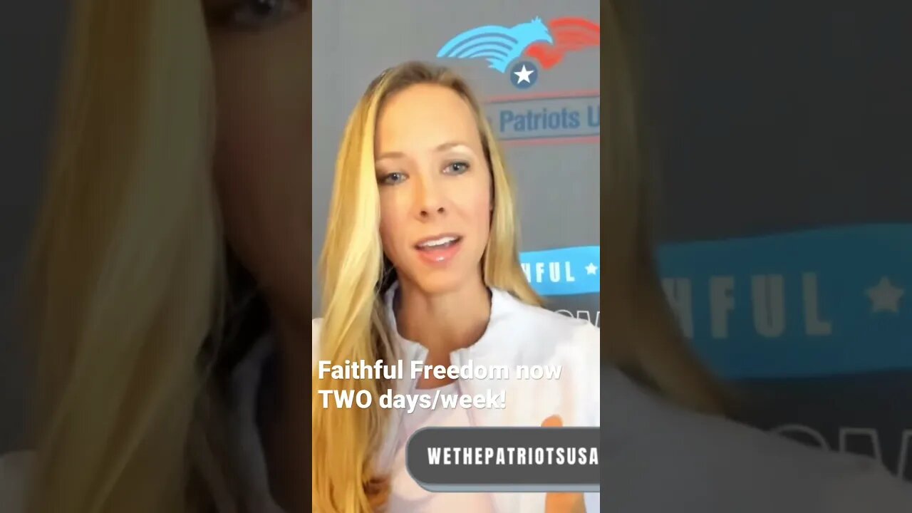 SPECIAL ANNOUNCEMENT! #FaithfulFreedom is now expanding to TWO days/week (Wednesdays & Fridays.)
