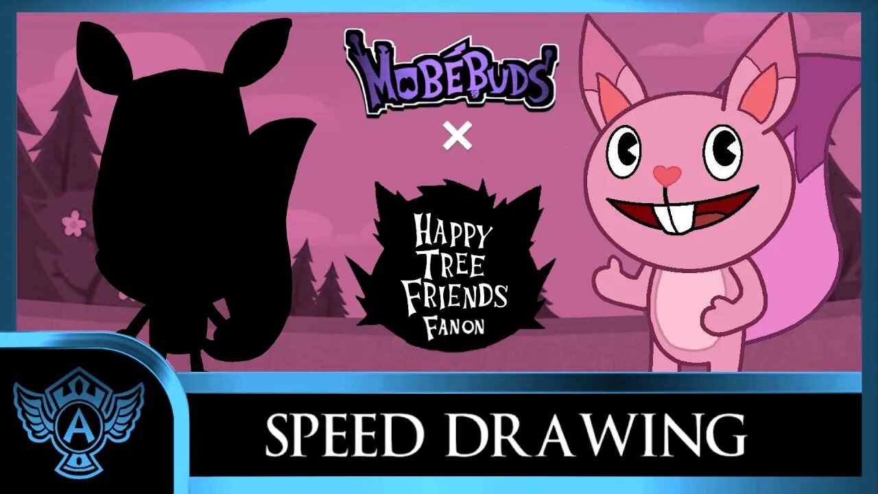 Speed Drawing: Happy Tree Friends Fanon - Pinky | Mobebuds Style