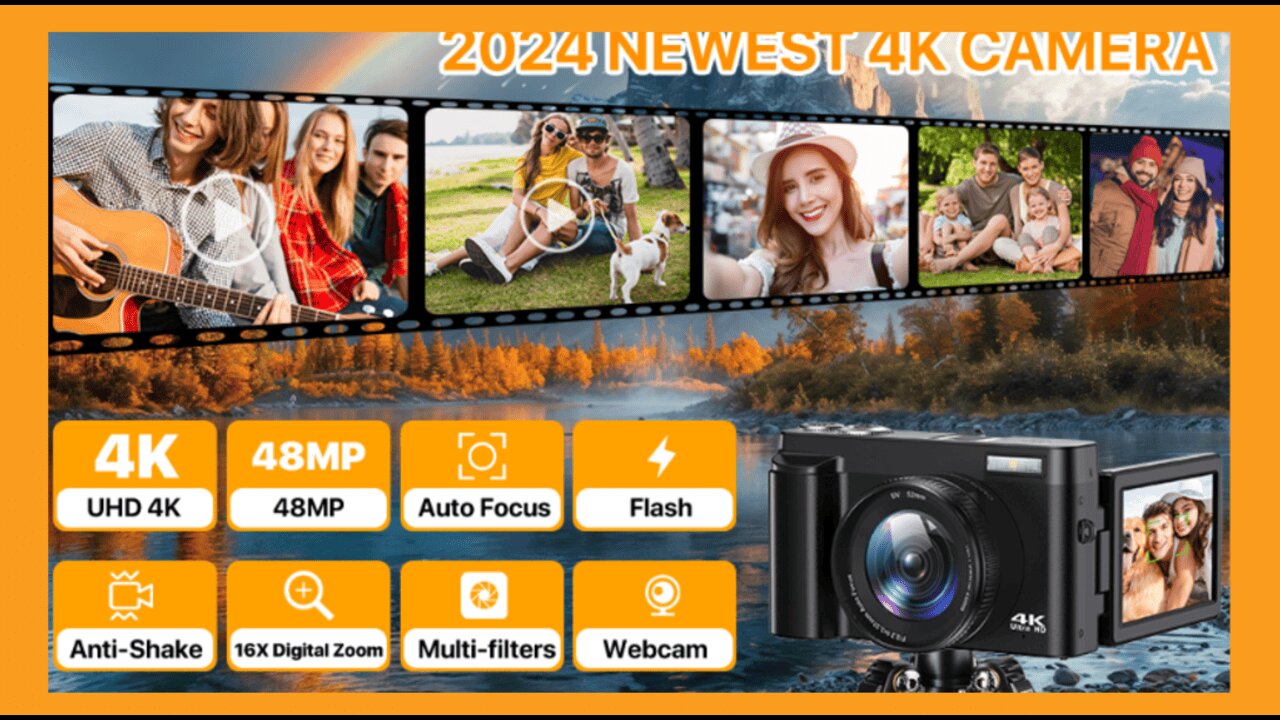 4K Digital Camera for Photography Auto-Focus Vlogging Camera