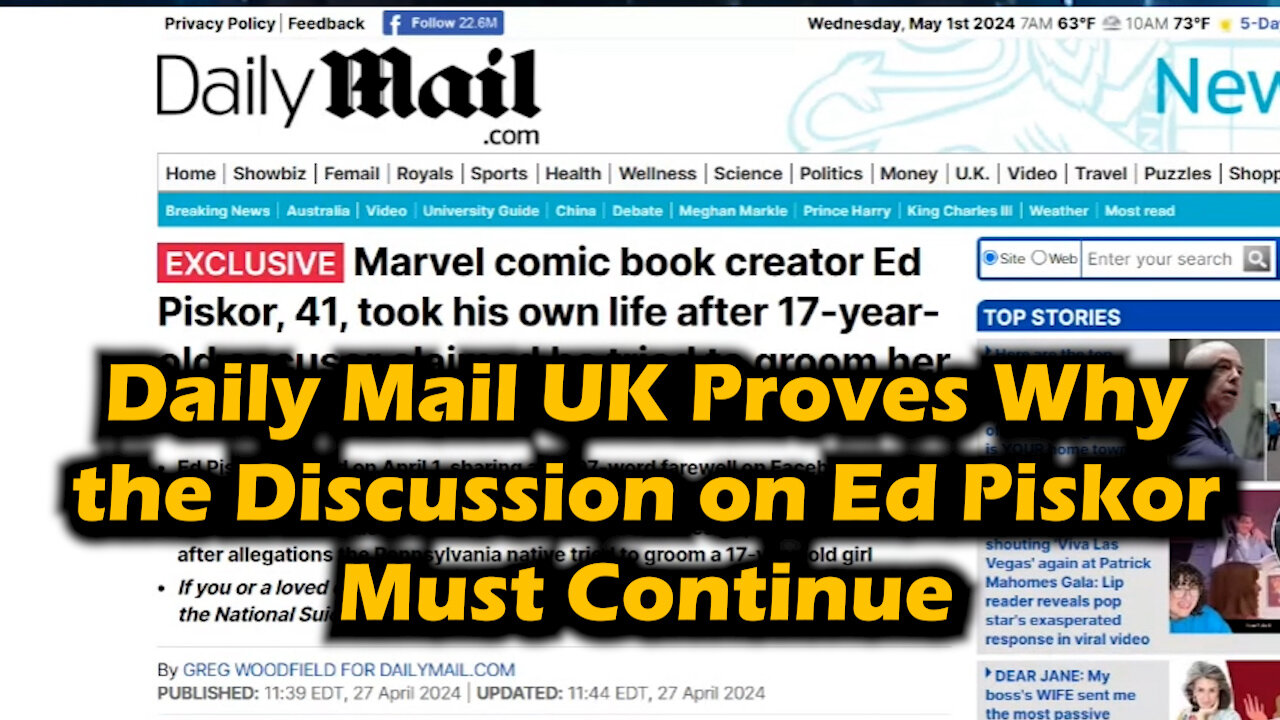 UK Daily Mail Proves Why We Must Keep the Ed Piskor Discussion Alive