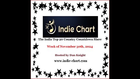 Indie Top 20 Country Countdown Show November 30th, 2024