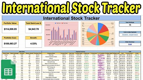 International Stock Tracker in Google Sheets! (Build Your Own!)