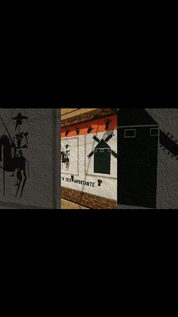 En un muro: Alfabeto manual y Don Quijote de la Mancha #tacuarembó #uruguay (12/02/2023)