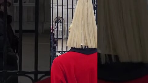 The kings guard checks on both guards #horseguardsparade