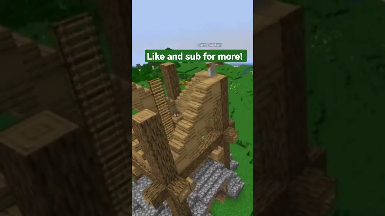 #minecraft watchtower Time-lapse build #shorts