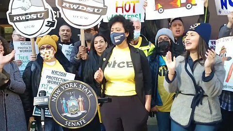 Protest workers from Extreme Temperatures Rally 216 West 14th St 2/10/23 JESSICA RAMOS/LATOYA JOYNER