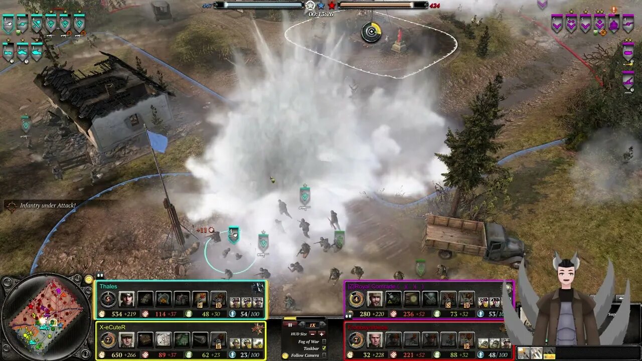 Thanles, X-eCuteR, Ovidiu vs Royal Comrade, Frodosynthesis, BarmaLEI89 || Company of Heroes 2