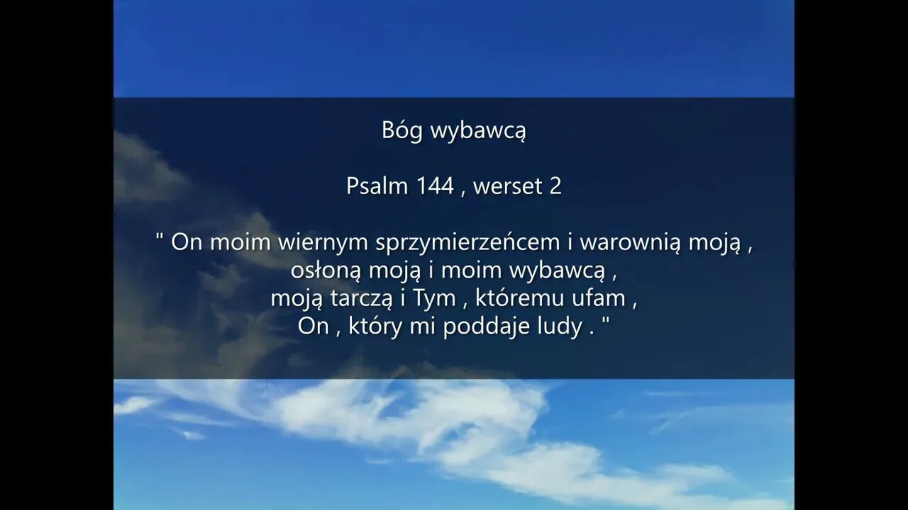 Bóg wybawcą Psalm 144, werset 2