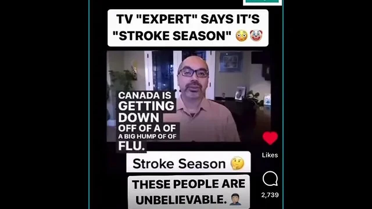 TV “EXPERT” SAYS IT’S “STROKE SEASON” 😳🤡