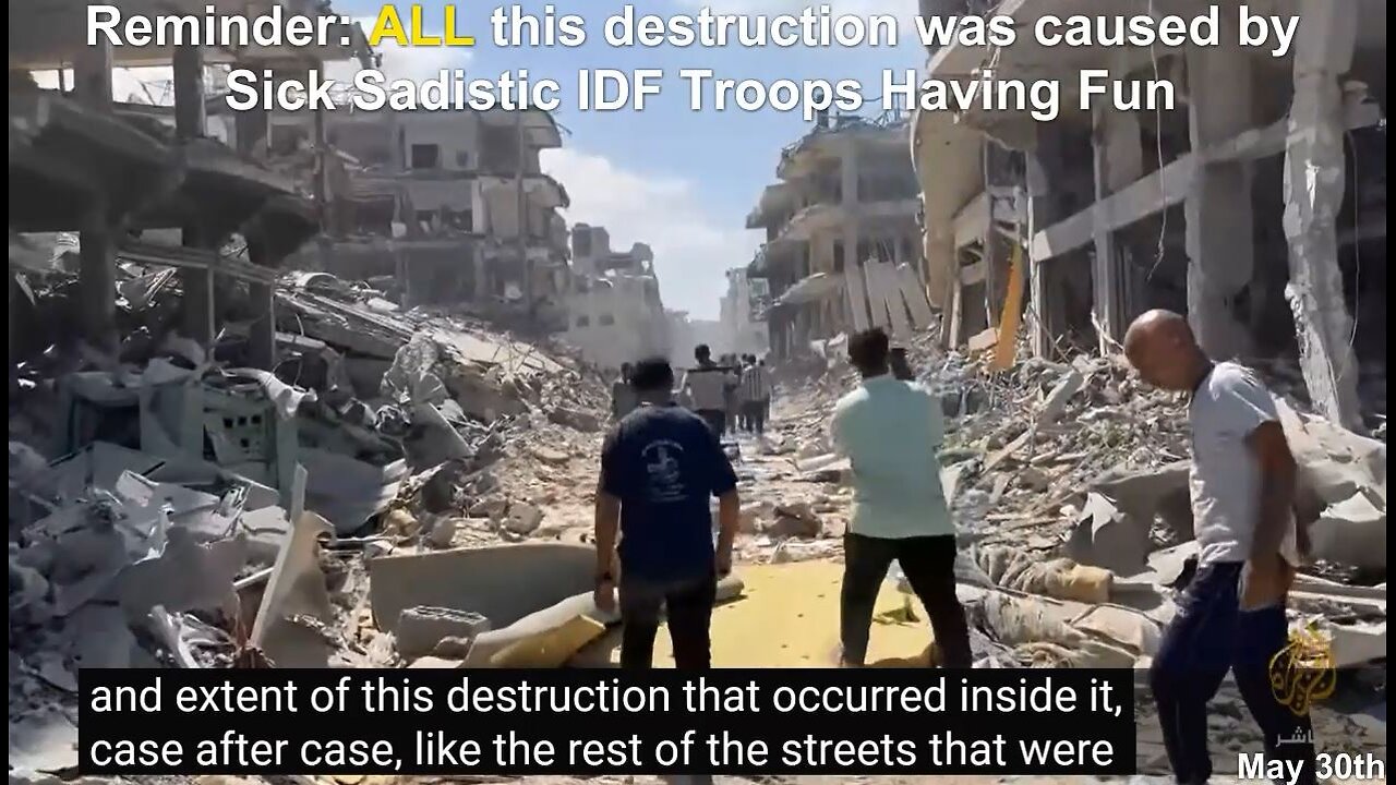 Jabalia Camp Jaw Dropping Staggering Destruction Everywhere From Sick Sadistic IDF Troops Having Fun