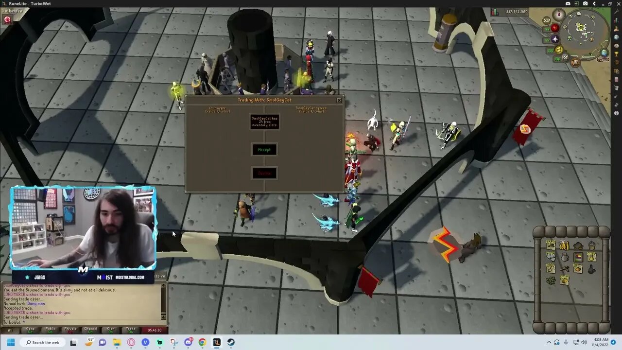Exploring the Grand Exchange with MoistCr1tikal and Chat