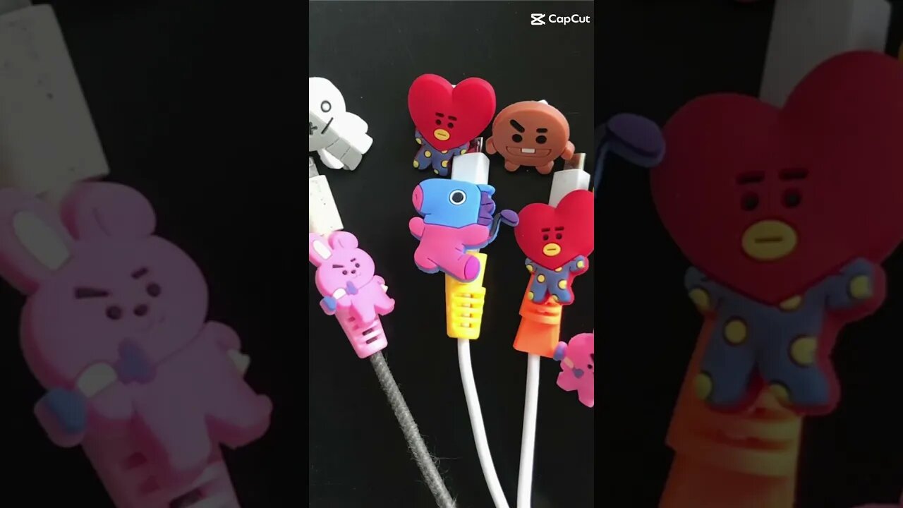 BT21 Kpop Dos Desenhos Animados Cabo Winder Case Protetor De Carregador BTS