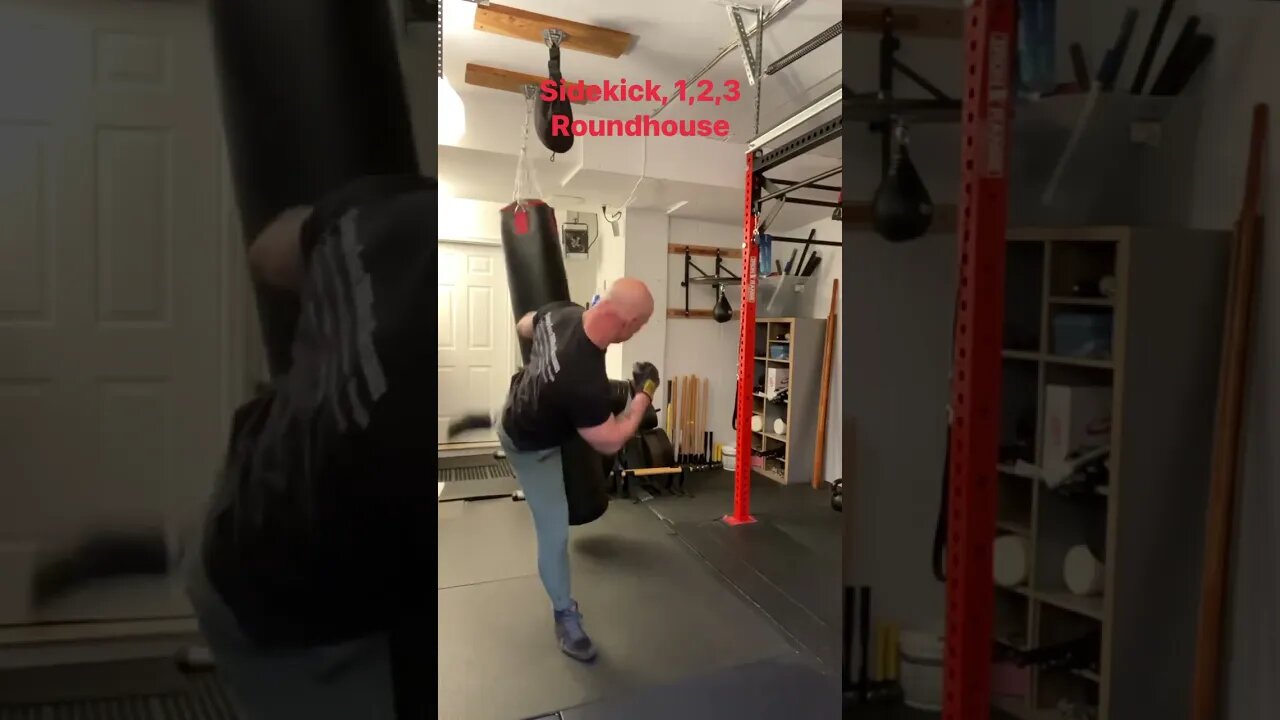 Sidekick, 1,2,3, Roundhouse #masterphil #kickboxing #philross #selfdefense