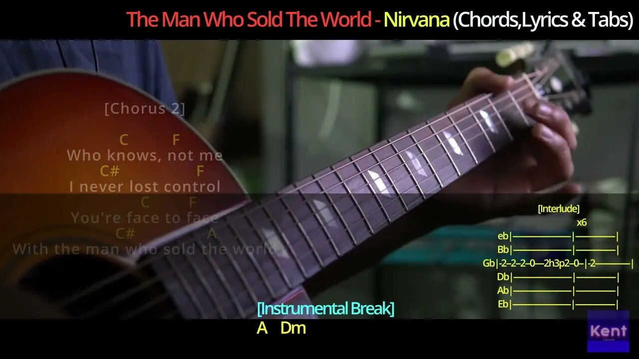 The Man Who Sold The World cover - Nirvana (Chords, Lyrics & Tabs) 2023