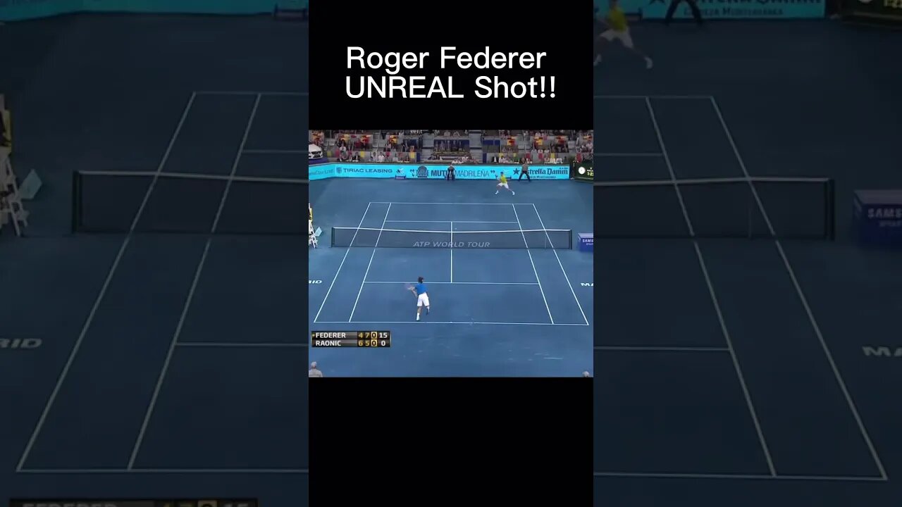 Roger Federer UNREAL Shot!! 🤯 #tennis #shorts