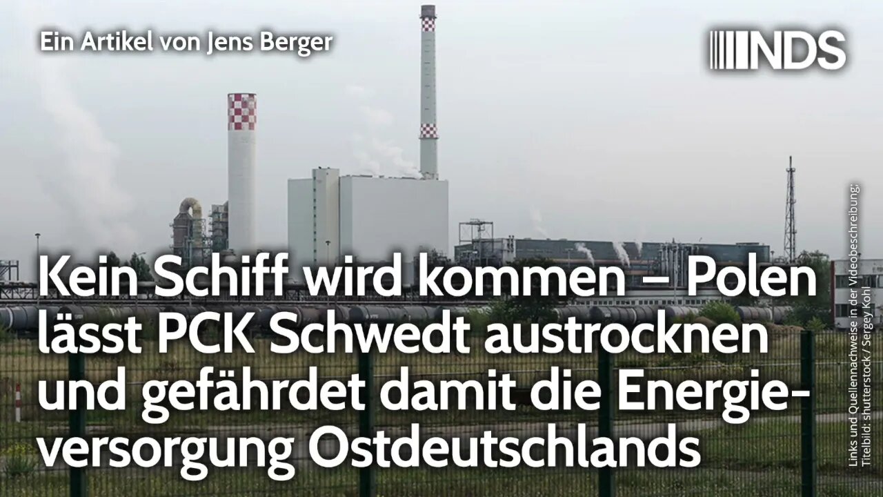 Kein Schiff wird kommen – Polen lässt PCK Schwedt austrocknen und gefährdet Energieversorgung