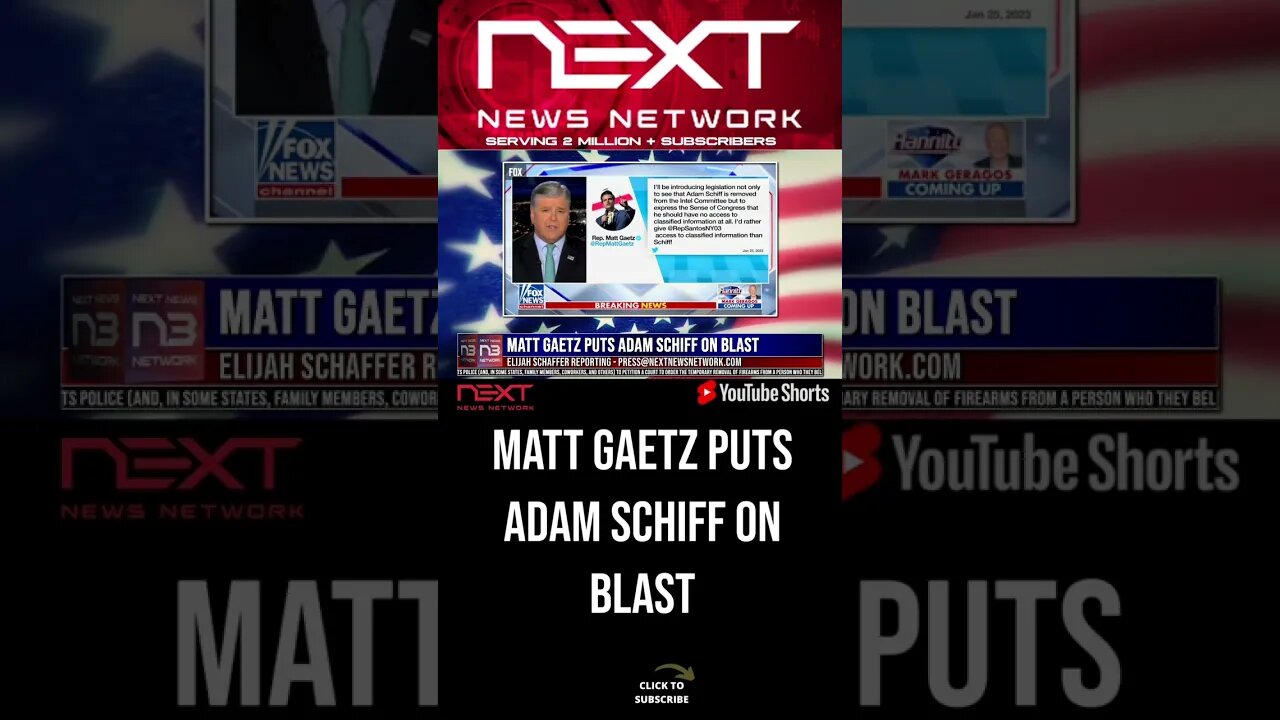 Matt Gaetz Puts Adam Schiff on BLAST #shorts