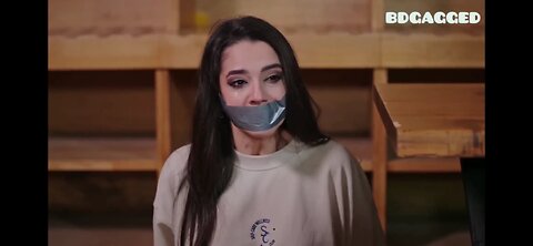 Turkish beauty with mouth taped