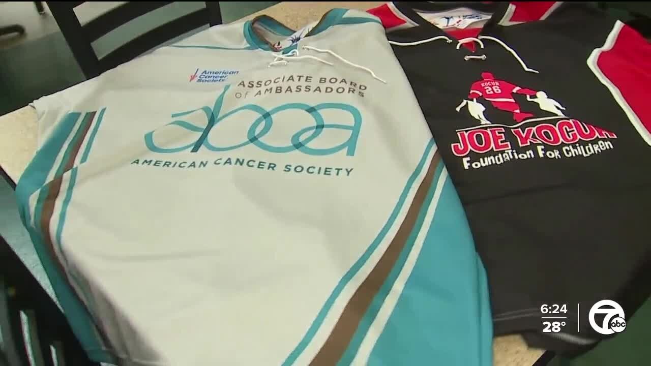 Kocur and former Red Wings suit up for American Cancer Society charity game