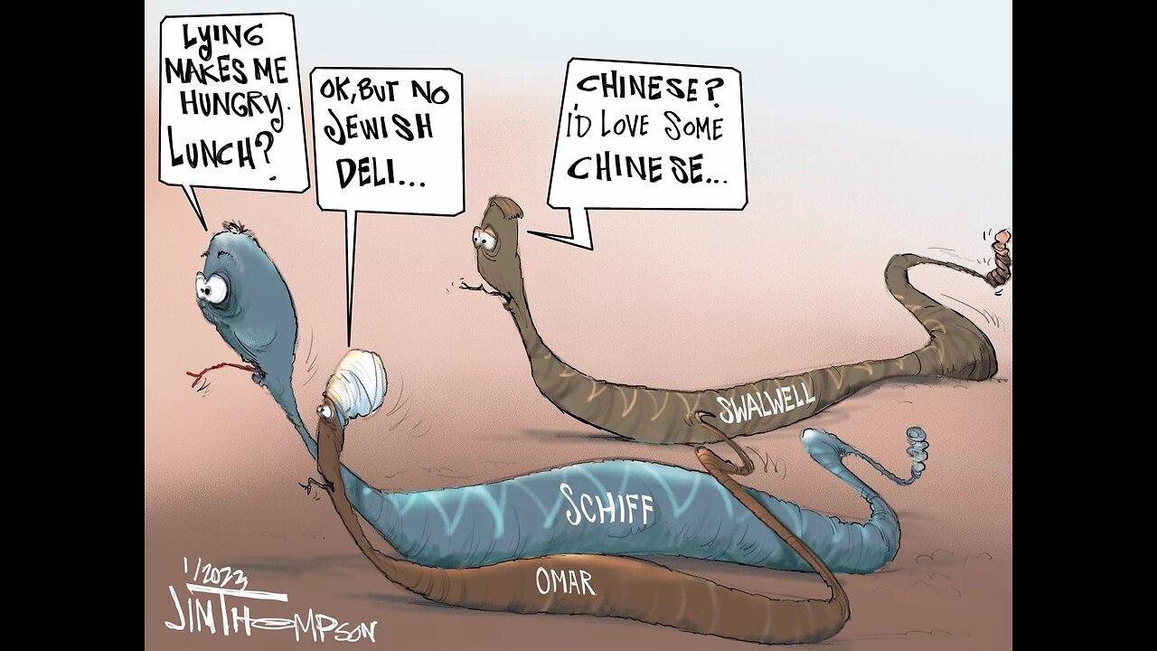 Monday Cartoon - Three Dem Snakes: Schiff, Swalwell, and Omar