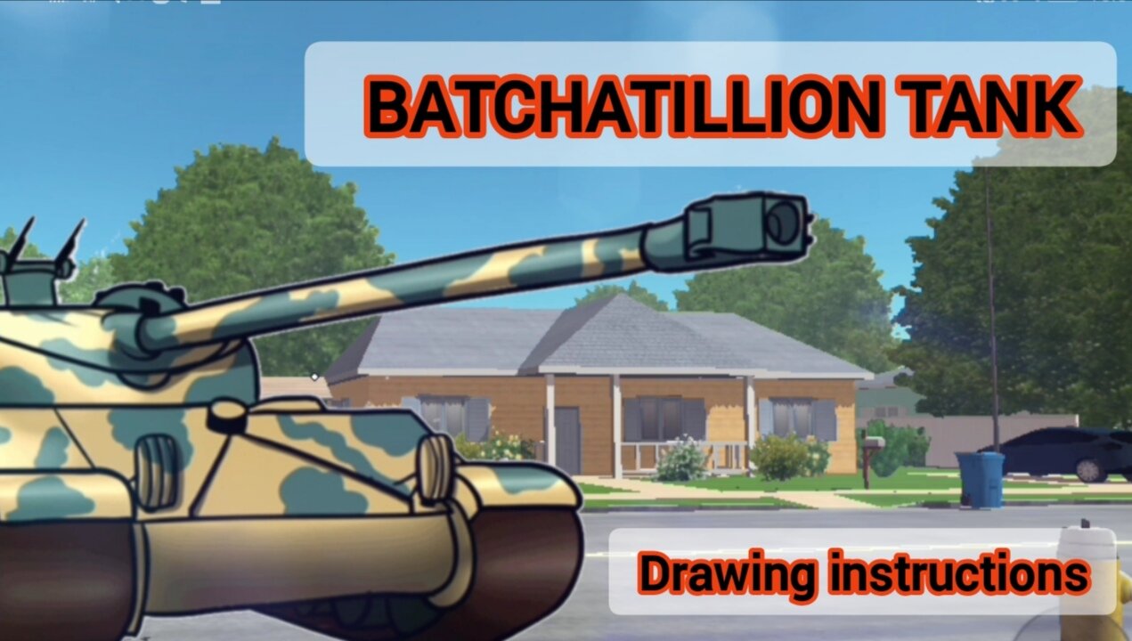 BAT CHATILLON tank . We draw the tank ourselves!