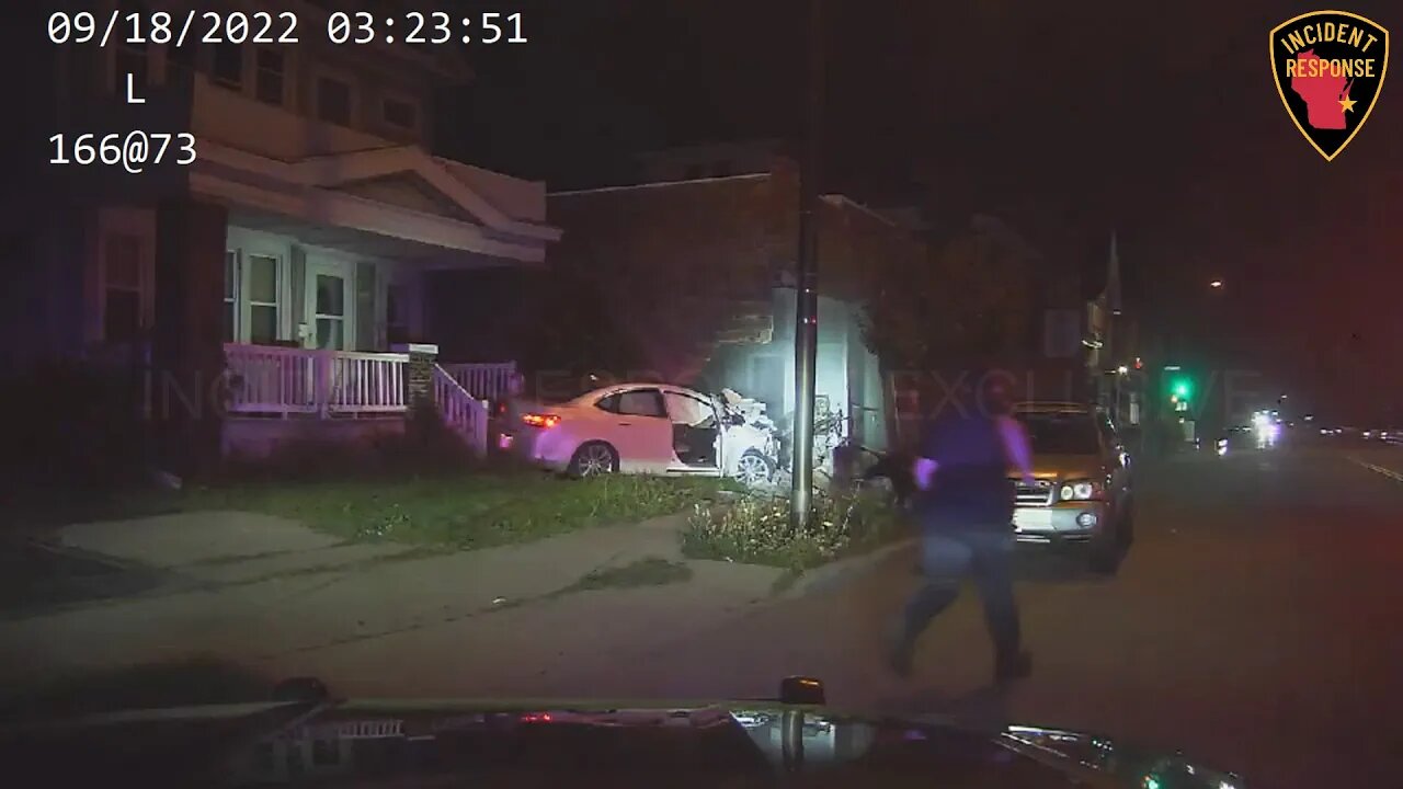 Dash Cam: Greenfield Police Pursuit Crash Into Building