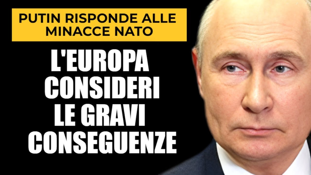 IL PRESIDENTE RUSSO VLADIMIR PUTIN AVVERTE LA NATO:STATE ANDANDO VERSO LA GUERRA GLOBALE risponde così all’ipotesi dell’uso da parte dell'Ucraina di missili forniti dall’alleanza atlantica,NATO,per colpire i territori russi.