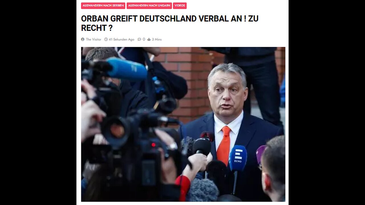 Ungarns Premierminister Viktor Orban greift Deutschland an.