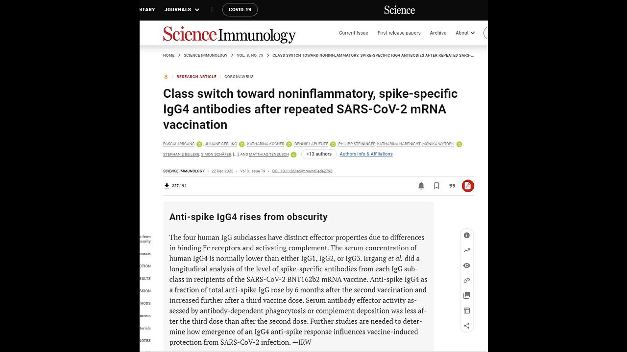 IgG4 Antibody Class Switch: End Of The Line - Please sit down for this.