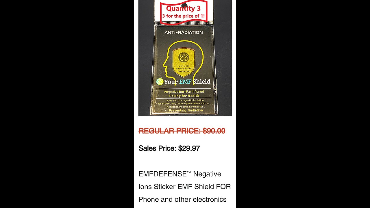 EMFDEFENSE™ Negative Ions Sticker😉👇