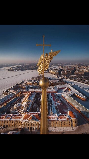 Петропавловская крепость и Снегопад, Санкт-Петербург.