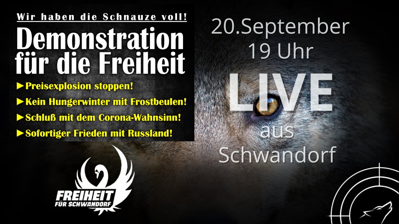 🔴 💥LIVE aus Schwandorf: Wir haben die Schnauze voll! 20. September ab ca. 19 Uhr💥