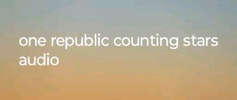 one republic counting stars audio