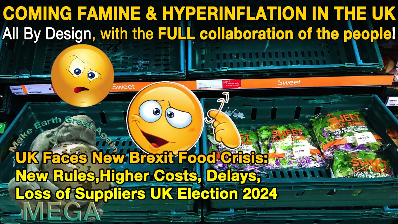 [With Subtitles] Coming Famine & Hyperinflation in the UK. All by design, and with the FULL collaboration of the people -- UK Faces New Brexit Food Crisis: New Rules, Higher Costs, Delays, Loss of Suppliers UK Election 2024