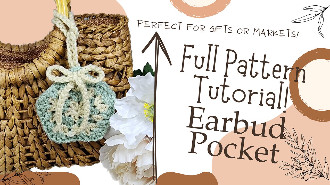 Earbud Pocket: Full Crochet Pattern Tutorial