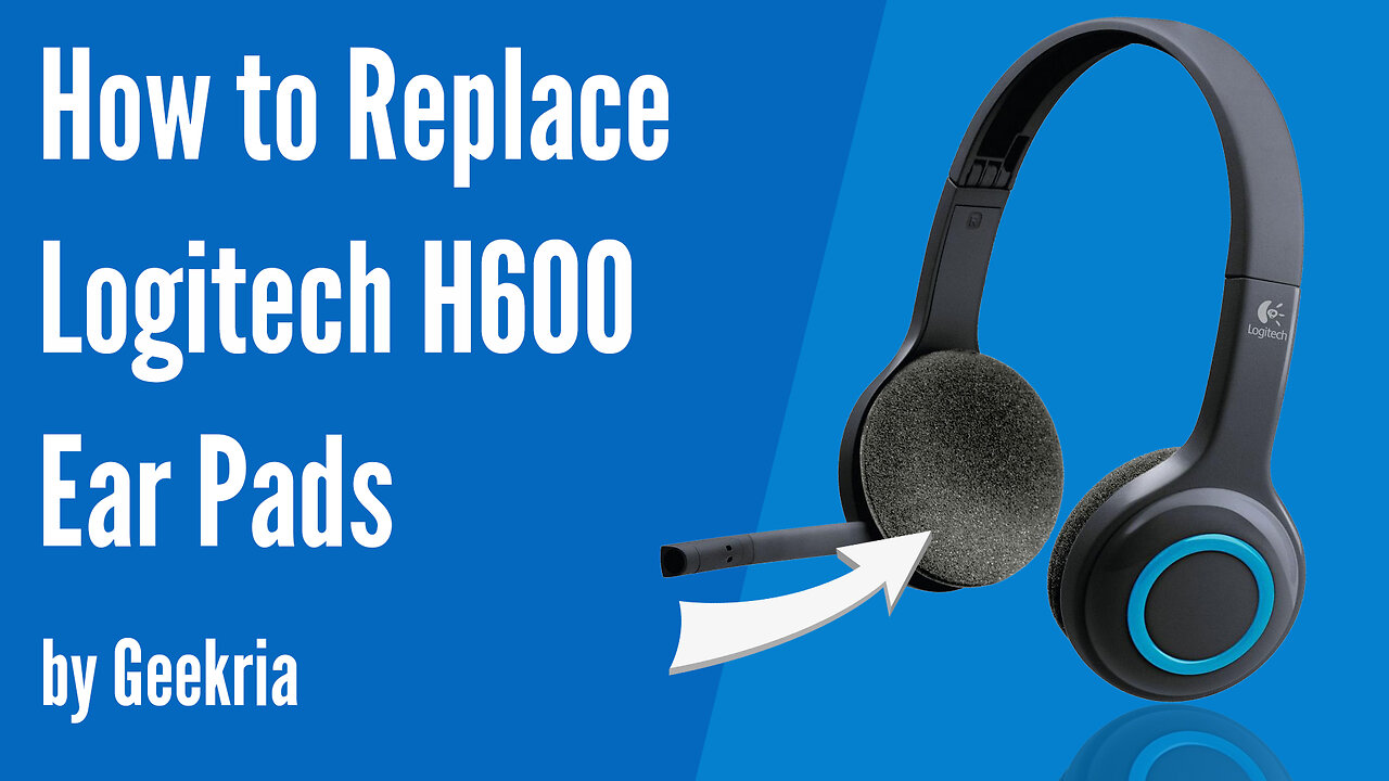 How to Replace Logitech H600 Headphones Ear Pads / Cushions | Geekria