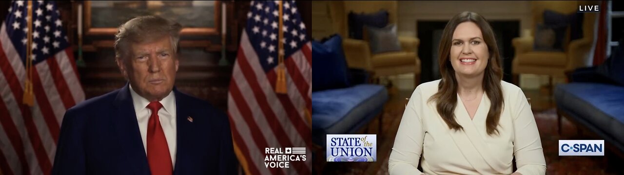 ⚔️ 🇺🇸 🦅 Feb 7 2023 - State of the Union Response > President Trump & Sarah Huckabee Sanders