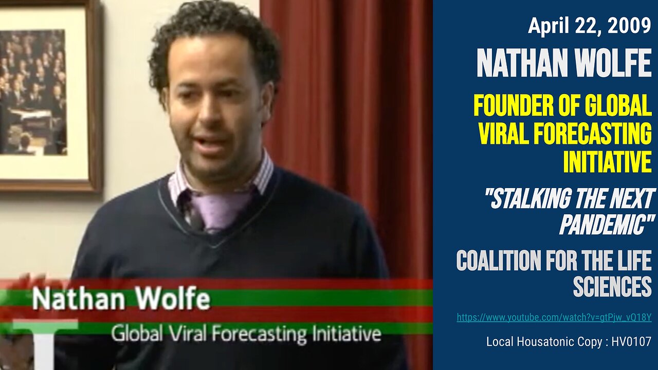 Nathan Wolfe (Global Viral Forecasting Initiative) "Stalking the Next Pandemic" (Apr 22 2009)