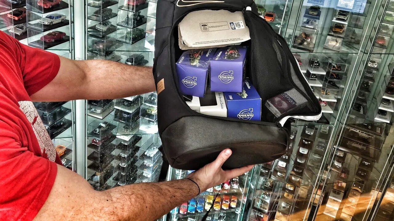 A backpack full of modelcars