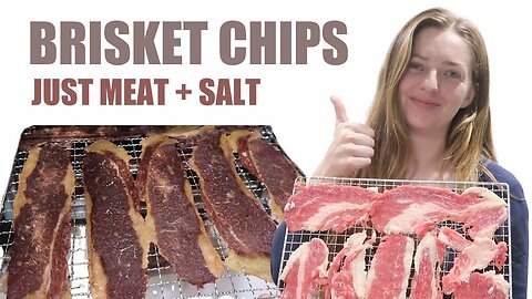 CRISPY Brisket Meat Chips Recipe | Carnivore Beef Jerky (Just Meat + Salt)