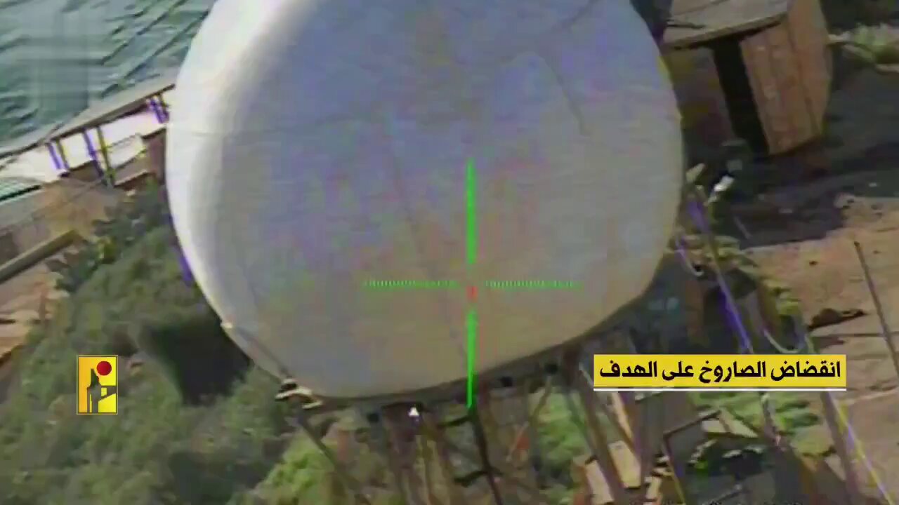 Hezbollah strike with the latest Iranian anti-tank system "Almas-3" on an Israeli radar