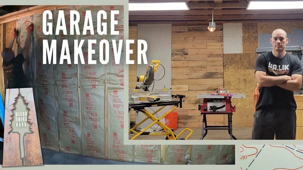 Garage Makeover | Insulating and Sheeting the Walls